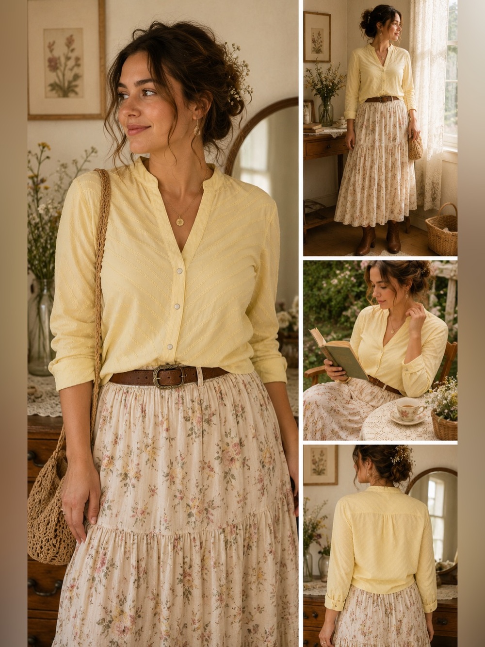 Faded Glory Yellow Western Snap Button Blouse Shirt Women’s 18W 20W Stretch